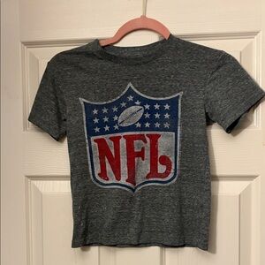 NFL Kids Gray Short Sleeve Tee with Red & Blue Shield Logo